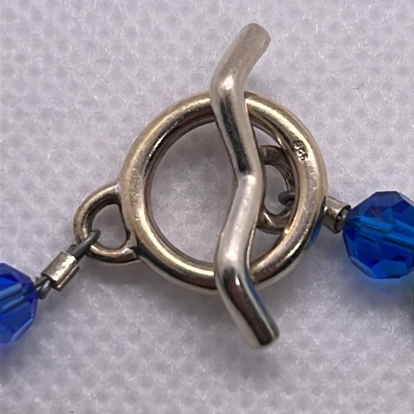 Frog Bracelet Green and Blue 925 Sterling Sliver Toggle Clasp - Picture 3 of 9